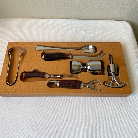 Sheffield Stag Horn Stainless Bartender Set - 7 Piece - George Butler & Co ART - Picture 14 of 14